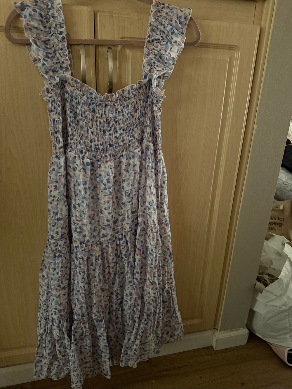 Nanette Lepore Blue and Pink Floral Sundress